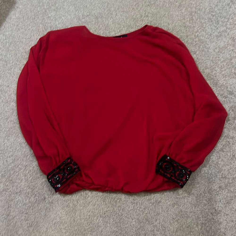 By & By Red Dress Top